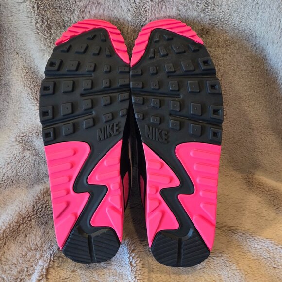 Men's Size 15 - Nike Air Max 90 Wolf Grey Hyper Pink (DM0029-010) - Picture 3 of 7